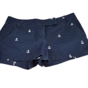 J Crew Navy Blue Anchor Print Women Shorts
